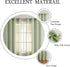 Green Linen Sheer Curtain Panel Pairs with Grommets/Eyelets Rustic Window Drape Treament Decoration for Living Room Bedroom Farmhouse, 54x63 Inch, 2 Panels, Sage