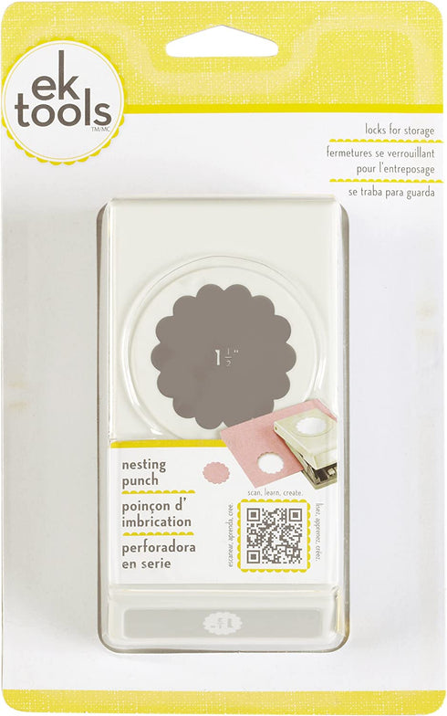 EK Tools Circle Punch, 1.50-Inch Scalloped Edge, New Package