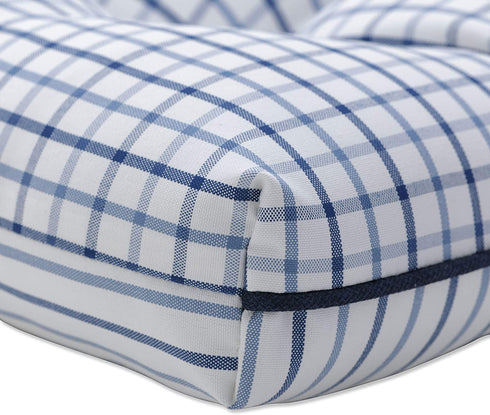 Pillow Perfect Outdoor/Indoor Austin Nash Lapis Chair Pads, 15.5" x 16", Blue 2 Count