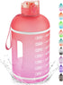 KEEPTO 1 Gallon Water Bottle with Straw-Motivational Water Jug with Time Marker