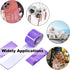 AHANDMAKER 4000pcs Glass Mirror Wall Sticker, 8.2 Feet Self-Adhesive Mosaic Tiles, Square Glass Mirrors Tiles with Adhesive Back for Home Living Room Bedroom Decoration, Purple 5x5mm
