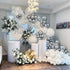 Beaumode DIY All White and Silver Balloon Garland Kit for Balloon arch Winter Wonderland Snowflake Christmas NYE Party Wedding 1ST Birthday Snowman Party backdrop Decoration (Silver and White)