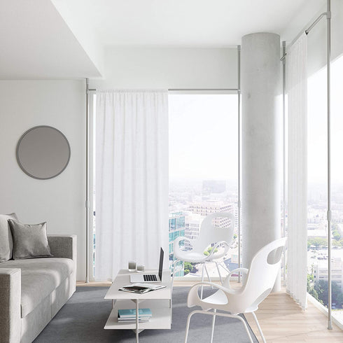 Umbra Anywhere Expandable Room Divider, Tension Curtain Rod, Damage Free, 36 to 66 Inches, Nickel