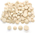 120 PCS Half Wooden Beads, Natural Split Wood Balls, Unfinished Half Round Wood Beads for DIY Projects Crafts (25mm, 20mm)