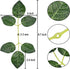 FEQO 300 Pcs Artificial Rose Leaves Silk Green Leaves Fake Leaves for Roses Flowers Leaves Artificial Leaves Bulk Greenery for Centerpieces Bouquets Wedding Party Wreath Garland Crafts