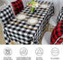 AMZLOKAE Checkered Tablecloth Rectangle 54''x80'' Black and White Buffalo Plaid Tablecloth Tassel Tablecloth Gingham Tablecloth for Kitchen Dining Anti-Fading Cotton Table Cover Christmas Decor