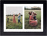 Golden State Art, 8.5x11 Black Wooden Picture Frame - White Mat for 2-5x7 Photos - Real Glass - Easel Stand for Landscape/Portrait Table Display - Home Decor - Gift for Families, Students, Friends