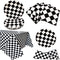 Black and White Checkered Racecar Themed Birthday Party Cake Plates Napkins and Tablecloth Children's Birthday Party Decorations for Boys Girls (Serves 20)