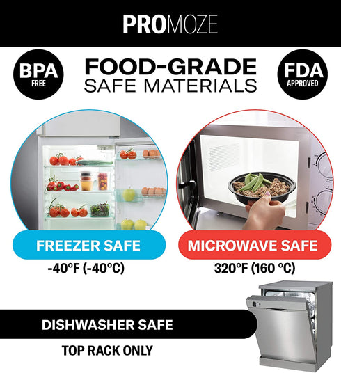 Plastic Deli Food Storage Containers With Leak-Proof Lids (48 Pack, 8 Oz) | Microwaveable Airtight Container For Soups, Snacks, Meal Prep, Salad, Ice Cream | BPA-Free Kitchen & Restaurant Supplies
