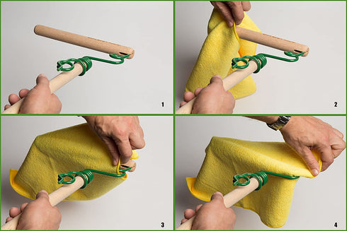 Quick-Loop Mop (Mop Head Only) Mopping & dusting with Washable Cloth or Microfiber. Zero Waste Cleaning.