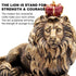 H&W Lion King Figurines Statue, 5''H Office Desk Decoration, Nordic Style Home and Study Decoration, Collectible Figurines, Best Gift for The Man