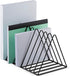 Mindspace Magazine Rack Desk Organizer, File Holder for Desk | Modern Office Organizer, Triangle Book Holder, Desk Folder Organizer, Desktop File Sorter | Wire Collection, Black