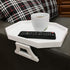 Sofa Armrest Clip Tray Table, Couch Drink Snack Remote Control Holder (White)