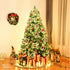 Christmas Window Lights, 120LED 18ft Curtain Fairy String Lights with 10 Santa Claus Ornaments, Christmas Tree Lights for Indoor Outdoor Wedding Party Decorations