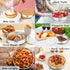 8-inch Cake Pan with Lid Set (3 Pans + 3 Lids), P&P CHEF Stainless Steel Round Baking Pan for Picnic Wedding Birthday, Leakproof Pan & Raised Plastic Lid, Healthy & Non-toxic, Dishwasher Safe