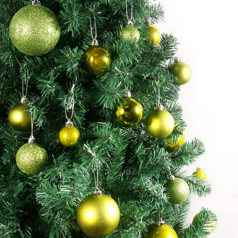 24Pcs Christmas Balls Ornaments for Xmas Tree - Shatterproof Christmas Tree Decorations Large Hanging Ball Lemon Green 3.2" x 24 Pack