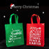 Whaline 12 Pack Christmas Non-Woven Gift Bags Christmas Tote Bags with Handles Red Green Snowflakes Xmas Tree Grocery Bag Reusable Party Treat Goodie Bags for Holiday Party Favors, 12.2" x 9.8" x 4.5"