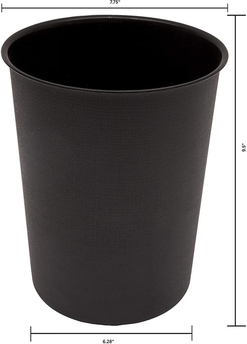 Kenney Storage Made Simple Plastic Waste Basket, Black