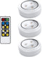 Brilliant Evolution LED Puck Light | Wireless LED Under Cabinet Lighting | Under Counter Lights for Kitchen | Battery Operated Lights | Under Cabinet Light | Battery Powered Lights (3-Pack)