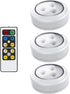 Brilliant Evolution LED Puck Light | Wireless LED Under Cabinet Lighting | Under Counter Lights for Kitchen | Battery Operated Lights | Under Cabinet Light | Battery Powered Lights (3-Pack)