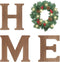 SY Super Bang Prelit Christmas Home Sign Decorations, Rustic Wall Sign Letter with Artificial Christmas Wreath, for Farmhouse Porch Home Office Holiday Decor - Indoor, Wooden.