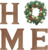 SY Super Bang Prelit Christmas Home Sign Decorations, Rustic Wall Sign Letter with Artificial Christmas Wreath, for Farmhouse Porch Home Office Holiday Decor - Indoor, Wooden.