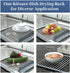 Kitsure Expandable Roll-Up Dish Drying Rack for Kitchen with Adjustable Length Design(12.75-23in), Collapsible Over-The-Sink Dish Drying Rack with Space-Saving Design, Rolling Rack for Sink