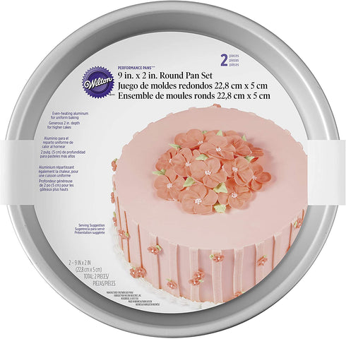 Wilton Performance Pans Aluminum 9-Inch Round Cake Pans Set, 2-Piece