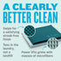 E-Cloth Window Cleaning Kit, Premium Microfiber Glass and Window Cleaner, Great for Shower Glass Doors, Indoor & Outdoor Windows and Car Windshield, Washable and Reusable, 100 Wash Guarantee, Green