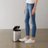 Amazon Basics 5 Liter / 1.3 Gallon Soft-Close, Smudge Resistant Trash Can with Foot Pedal - Brushed Stainless Steel, Satin Nickel Finish