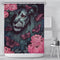 Albodanl Lion with Pink Flowers Bathroom Curtain Flowers Butterflies on Lion Head Shower Curtain Beautiful Lion Bathroom Decor Set with Hooks Waterproof Washable 72 x 72 inches-Grey Pink