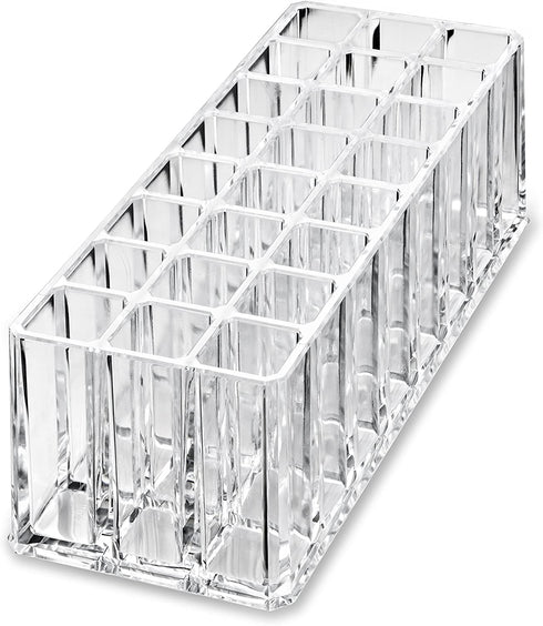 byAlegory Acrylic Makeup Beauty Brush Organizer | 24 Space Cosmetic Storage (CLEAR)