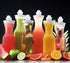 Carafes for Mimosa Bar - 6 Pack 32 Oz Plastic Carafe Square Base Water Pitcher - Pitcher with Lid and Spout - Juice Containers with lids for Fridge BPA Free Pitcher for Parties Not Dishwasher Safe