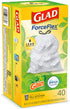 Glad® ForceFlex Tall Kitchen Drawstring Trash Bags 13 Gallon White Trash Bag, Gain Original scent with Febreze Freshness 40 Count (Package May Vary)