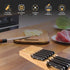 Bamb¼si Knife Drawer Organizer - Bamboo In Drawer Knife Block - Wooden Kitchen Countertop Knife Holder Organization - Holds 10-16 Knives (Not Included) - Keep Knifes Blades Store Without Pointing Up