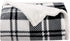 HBlife Sherpa Buffalo Plaid Christmas Throw Blanket for Couch 50X60 Inches, Super Cozy Fuzzy Fleece Warm Plush Holiday Decorative Cabin Blankets and Throws, Black and White