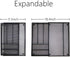 JANE EYRE Sturdy Utensil Drawer Organizer, Cutlery Tray, Silverware/Flatware Storage Divider for Kitchen, Mesh Designing with Non-slip Rubber Feet (Black)