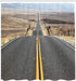 Ambesonne Landscape Shower Curtain, Pacific Coast Highway on The Road Trip to Endless Desert Western Photograph Wilderness, Cloth Fabric Bathroom Decor Set with Hooks, 69" W x 84" L, Grey Yellow