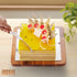 RABAHA Wooden Cake Stand Acacia 12 inch Square Cake Stand with 2 Icing Spatulas - Wedding and Birthday Cake Pedestal - 100% Natural Wood for Use at Parties, Restaurants (Acacia Wood)