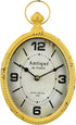 Yellow 12 Inch Wall Clock European Retro Design Oval-Shaped Old-Fashioned Wall Clock Retro Craftsmanship Wall Clock Suitable for Public Areas in Living Room Kitchen Office Space Wall Clock