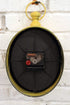 Yellow 12 Inch Wall Clock European Retro Design Oval-Shaped Old-Fashioned Wall Clock Retro Craftsmanship Wall Clock Suitable for Public Areas in Living Room Kitchen Office Space Wall Clock
