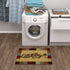 Ottomanson Laundry Collection Checkered Border Rubberback Area Rug/Mat, 2'3" x 3', Multicolor