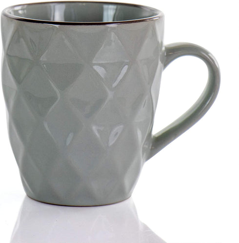 Elama Wave Series Mug Set, 12 oz, Assorted Grey 1