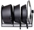 Heavy Duty Pan Organizer, Extra Large 5 Tier Rack - Holds Cast Iron Skillets, Dutch Oven, Griddles - Durable Steel Construction - Space Saving Kitchen Storage - No Assembly Required - Black 15.4-inch