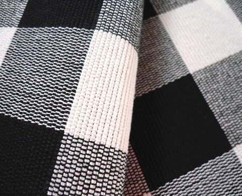 LEVINIS Buffalo Plaid Placemats Set of 4 Cotton Black & White Checkered Washable Place Mats for Kitchen/Dinning Table Farmhouse Table Décor