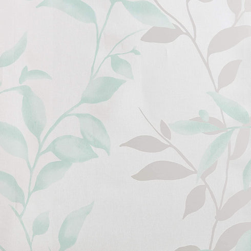 Madison Park Cecily Semi Sheer Single Panel Window Curtain Burnout Botanical Print, Easy to Hang, Fits up to 1.25" Diameter Rod, 50x84, Leaves Aqua