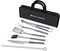 Home-Complete BBQ Grill Tool Set- Stainless Steel Barbecue Grilling Accessories with 7 Utensils and Carrying Case, Includes Spatula, Tongs, Knife