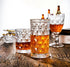 Yesland 6 Pack Vintage Drinking Glasses - 12 Oz Romantic Water Glassware Crystal Emboss Juice Glasses - Double Old Fashioned Glass and Tasting Tumblers for Juice, Cocktail, Whiskey, Beverages, Beer