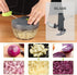 Manual Food Chopper Vegetable Cutter, Chopper Hand String Vegetable Chopper Onions Cutter for Vegetable Fruits Nuts Durable BPA Free Food Safe Material (2 Cup-Gray)