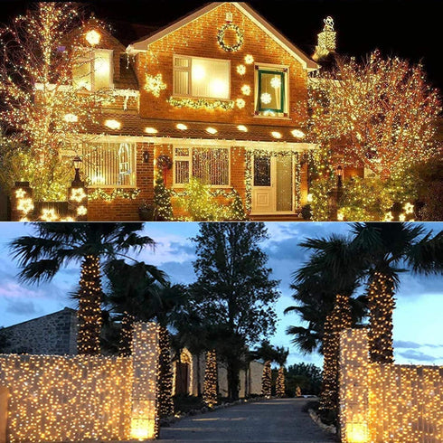 XUNXMAS 800 LED Christmas String Lights Indoor Outdoor 272ft Super Long Warm White Christmas Tree Lights, 8 Lighting Modes UL Certified Waterproof Fairy Lights for Christmas Patio Party Decor
